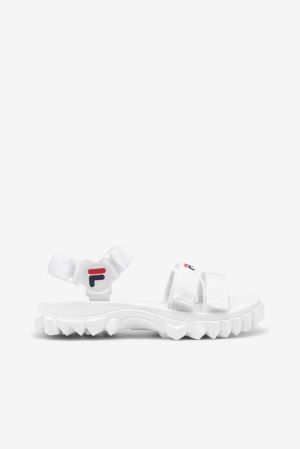 FILA Yak Sandals White / Navy / Red,Womens Shoes | CA.WFOPBL932